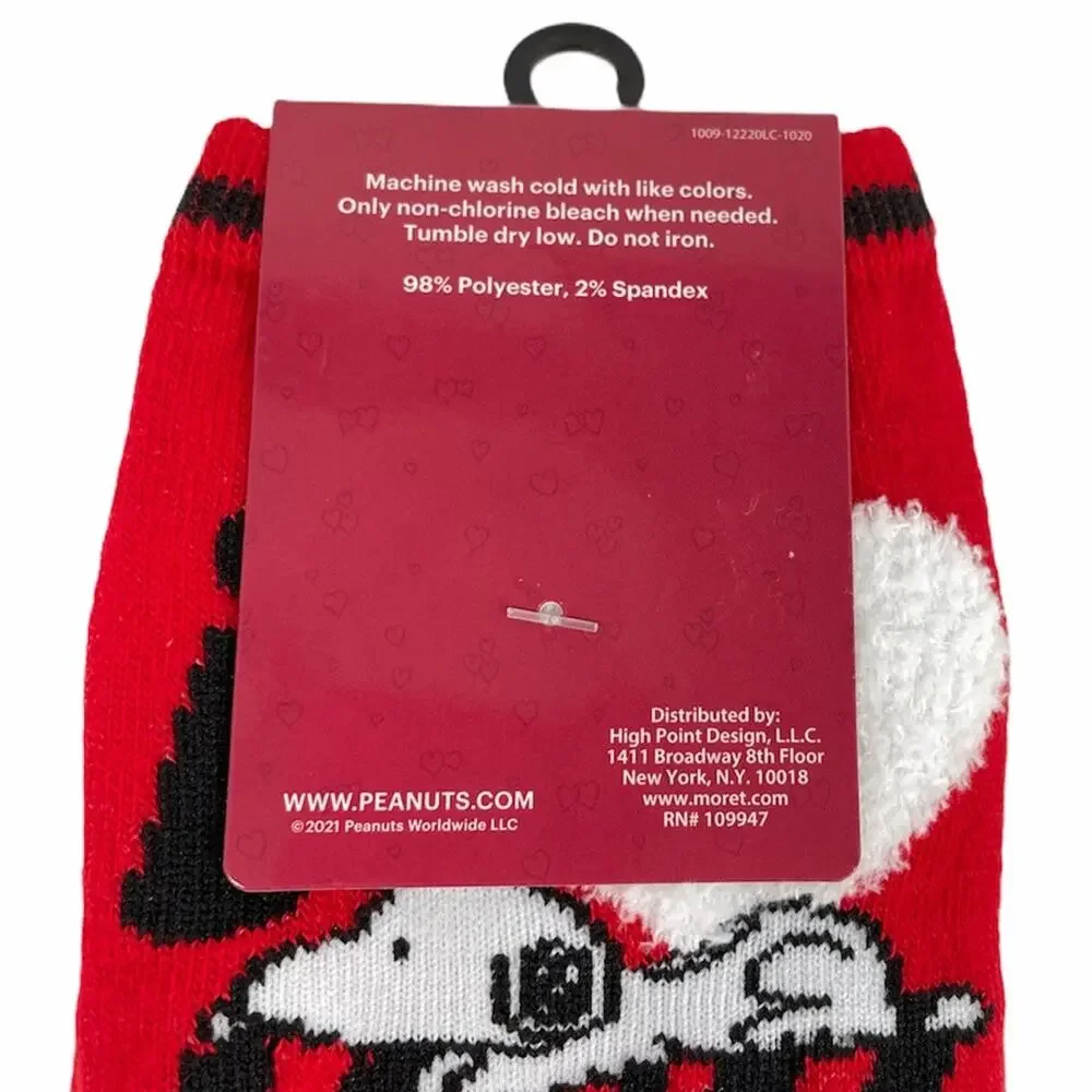 Peanuts Snoopy and Woodstock Valentine’s Socks